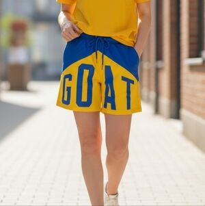 SNEAKGALLERY Women's Yellow and Blue Shorts